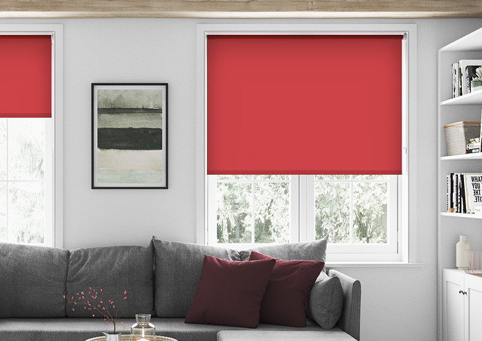 Eco Friendly, Royal Red - Twist&Fit Roller Blind - Image 3